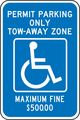 Accuform Signs Fra195ra Engineer-grade Reflective Aluminum Handicapped Parking Sign Georgia-metro Atlanta Legend Permit Only 