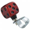 Abfer Steering Wheel Spinner Car Suicide Knob Dice Power Handle Turning Helper Fit Most Vehicles Red