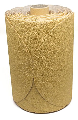 6 In Psa Gold Self Adhesive Da Sanding Disc Roll Aluminum Oxide Grains 100 Grit For Surface Blending And Orbital Sanders Discs