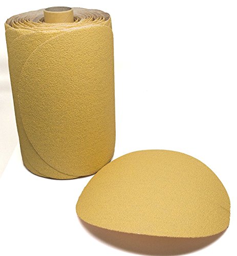 6 In Psa Gold Self Adhesive Da Sanding Disc Roll Aluminum Oxide Grains 100 Grit For Surface Blending And Orbital Sanders Discs