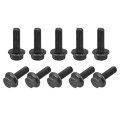 M5-0 8x16mm Hex Serrated Flange Bolts 10 9 Grade Carbon Steel Screws 10pcs 