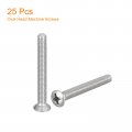 Uxcell M6x50mm Oval Head Phillips Machine Screws 25pcs 304 Stainless Steel Slightly Raised Countersunk