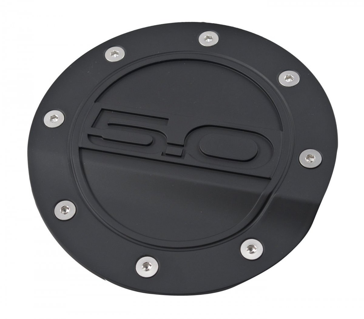2015-2020 Mustang Gt Black Fuel Door With 5 0 Logo