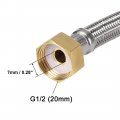 Uxcell Faucet Supply Line Connector G1 2 Female X 20 Inch Length 304 Stainless Steel Hose Brass Nut 2pcs