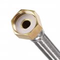 Uxcell Faucet Supply Line Connector G1 2 Female X 20 Inch Length 304 Stainless Steel Hose Brass Nut 2pcs