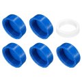 5pcs 2 Inch Pt Female Thread Pvc Pipe Fitting Cap Cleanout Water Drain End Caps Plug Socket Fittings With Gasket For Heater 