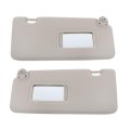 Sun Visor With Mirror Replacement For Versa 2007-2012 Gray Driver And Passenger Side Pair 96401-el31a 96400-em31a 