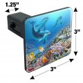 Ocean Underwater Dolphins Scuba Diving Reef Tow Trailer Hitch Cover Plug Insert