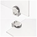 Glass Clamp 4pcs Adjustable 6-8mm Thickness 55x33mm Stainless Steel Flat Back Round Bracket Clip For Balustrade Staircase