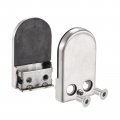 Glass Clamp 4pcs Adjustable 6-8mm Thickness 55x33mm Stainless Steel Flat Back Round Bracket Clip For Balustrade Staircase
