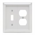 Amerelle 2040tdw Deerfield Wallplate 1 Toggle Duplex Wood White 1-pack 