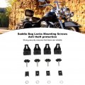 16pcs Saddle Bag Locks Mounting Screws Saddlebag Security System Theft Deterrent Bolts Hardware Bolt Nut Kit For Touring Models