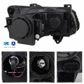 Projector Headlights For 2011 2023 Chrysler 300 Halogen Type Black Bezel Clear Lens Pair Driver And Passenger Side Replacement