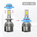 X Autohaux 2pcs 9005 Hb3 Led Headlight Adapter Base Bulb Sockets Retainer Holder Universal For Car Blue
