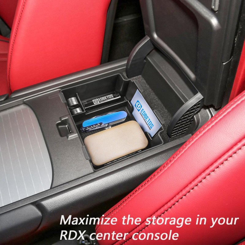 Center Console Organizer Tray For Acura Rdx 2019 2020 2021 2022 2023 2024 Interior Armrest Storage Box With Non Slip Rubber