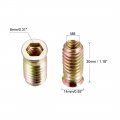 Uxcell Wood Furniture M8x30mm Threaded Insert Nuts Interface Hex Socket Drive 30pcs
