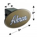 University Of Akron Secondary Oval Tow Trailer Hitch Cover Plug Insert