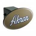 University Of Akron Secondary Oval Tow Trailer Hitch Cover Plug Insert