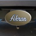 University Of Akron Secondary Oval Tow Trailer Hitch Cover Plug Insert