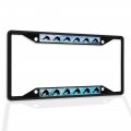 Fastasticdeals Metal Insert License Plate Frame Silhouette Dolphins Weatherproof Car Accessories Black 4 Holes Solid 