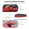 Cherocar For Mustang Rearview Side Mirror Decoration Trim Cover Accessories Ford 2015 2016 2017 2018 2019 2020 2021 2022 Carbon