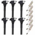 Ocpty 6 Ignition Coils With Iridium Spark Plugs Fits Hl3z-12029-a E1326 Uf826 Ford Expedition 2018-2020 For F-150 2017-2011 Gt