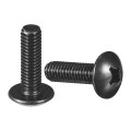 M6-1 X 20mm Truss Head Phillips Machine Screws Full Thread Drive 304 Stainless Steel 18-8 Black Oxide Finish Quantity 15 