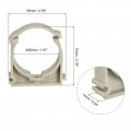 Uxcell 50mm Dia Pipe Clamps Clips Ppr Water Hose Fittings Tube Holder With Lock For Supply Gray 8 Pcs