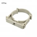 Uxcell 50mm Dia Pipe Clamps Clips Ppr Water Hose Fittings Tube Holder With Lock For Supply Gray 8 Pcs