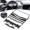 Console Cd Ac Panel Trim Cover Carbon Fiber Conditioner Switch Decorative Sticker Fit For 370z Z34 2009a 2020