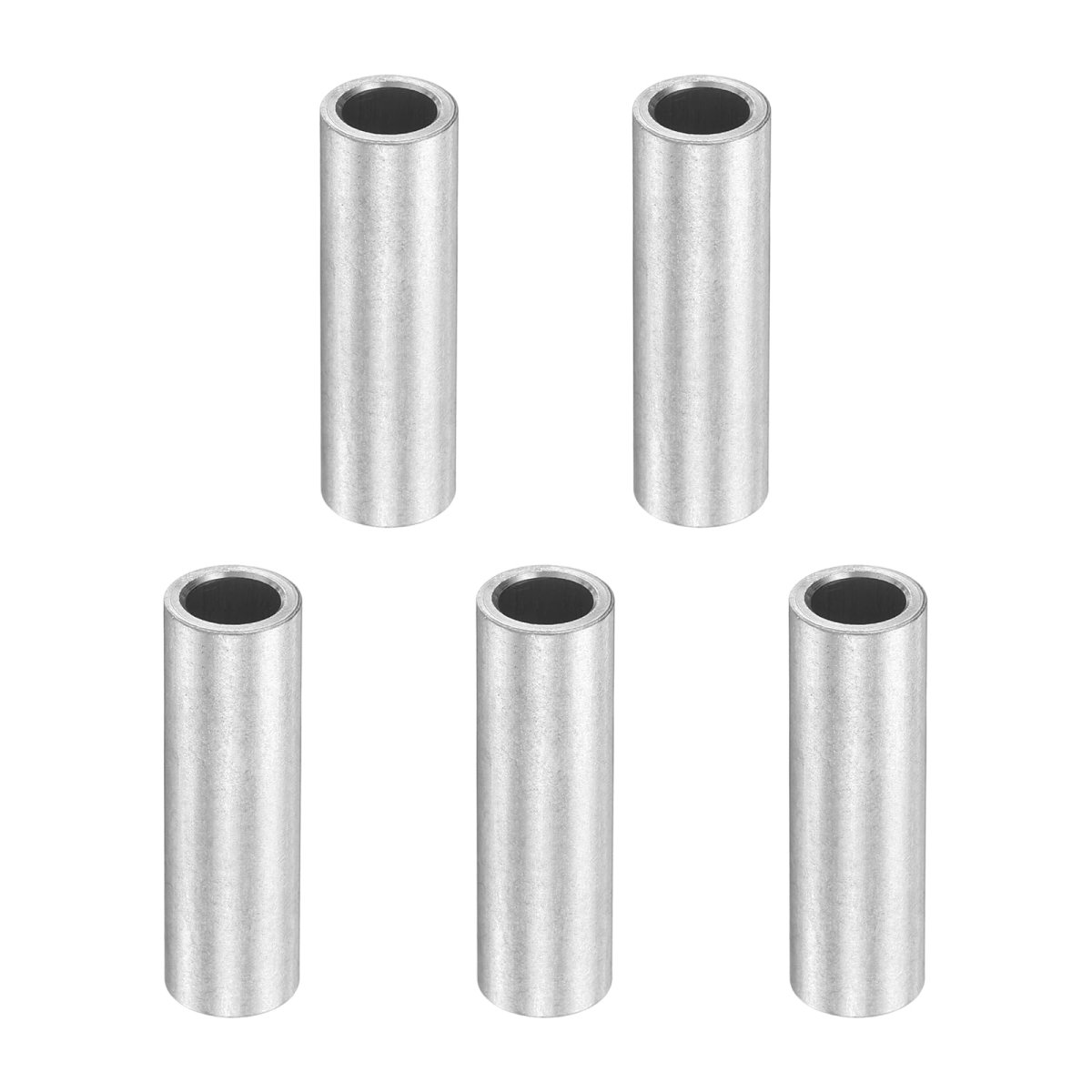5pcs Aluminum Spacer 3 8 Od X 1 4 Id 1-1 Length Screw Standoff Bushing Plain Finish Unthreaded Round Metal For Screws Bolts And