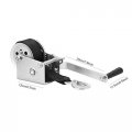 Qiilu 600lbs Hand Winch Crank Strap Gear Polyester For Pickup Trucks Trailers And Other Mobile Applications