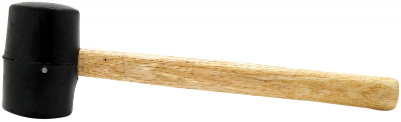 Performance Tool 1129 Rubber Mallet Durable Head With Wood Handle Ideal For Non-marring Applications And General Purpose Use