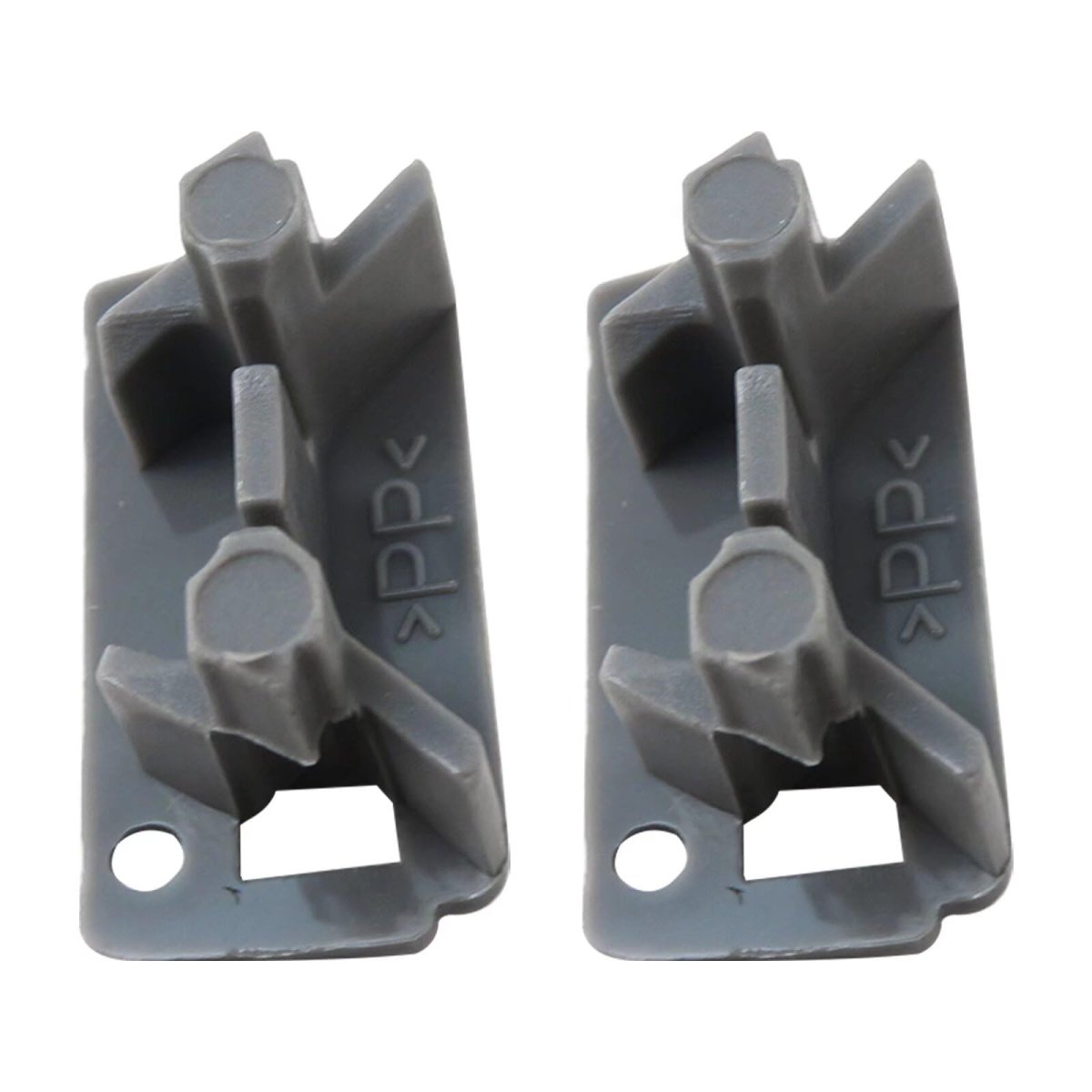 2pcs Dishwasher Rack Stop Clip W10195622 Upper Dishrack Slide Rail Rear For Whirlpool Kitchenaid Ken-more Kudc10fxss0