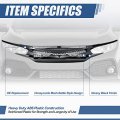 Auto Dynasty Honeycomb Mesh Battle Style Front Bumper Grille Compatible With Honda Civic Coupe Sedan Si Hatchback Type R