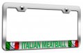 Italian Meatball Chrome Metal License Plate Frame Tag Holder Universal Fit For Us And Canada Vehicles Heavy Duty Stainless 