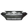 No 86350-f2ba0 Front Upper Hood Bumper Grille For Hyundai Elantra 2019 2020 Kidney Grill Black Chrome Silver Tone 