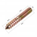 Uxcell M8 Hanger Bolts Length 1-7 8 48mm Double Headed Self-tapping Screw 8mm Wood Joint Furniture Legs 10pcs