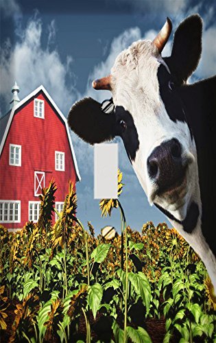 Cow At The Sunflower Farm Switchplate Switch Plate Cover