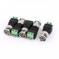 5 Pcs Bnc Male Cctv Video Adapter Coaxial Balun Camera Tv Connector 