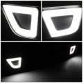 Front Grille With Ring Led Drl For 2015 2016 2017 Ford Mustang Base Ecoboost Gt Vertical Fence Style Matte Black Fr3z17k945ba 