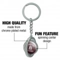 Graphics More Alabama A M University Bulldogs Logo Keychain Spinning Round Chrome Plated Metal