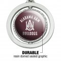 Graphics More Alabama A M University Bulldogs Logo Keychain Spinning Round Chrome Plated Metal