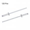 Uxcell Blind Rivets Aluminum Pull Core Decoration 2 4mm Diameter 9mm Grip Length Silver Tone 120pcs