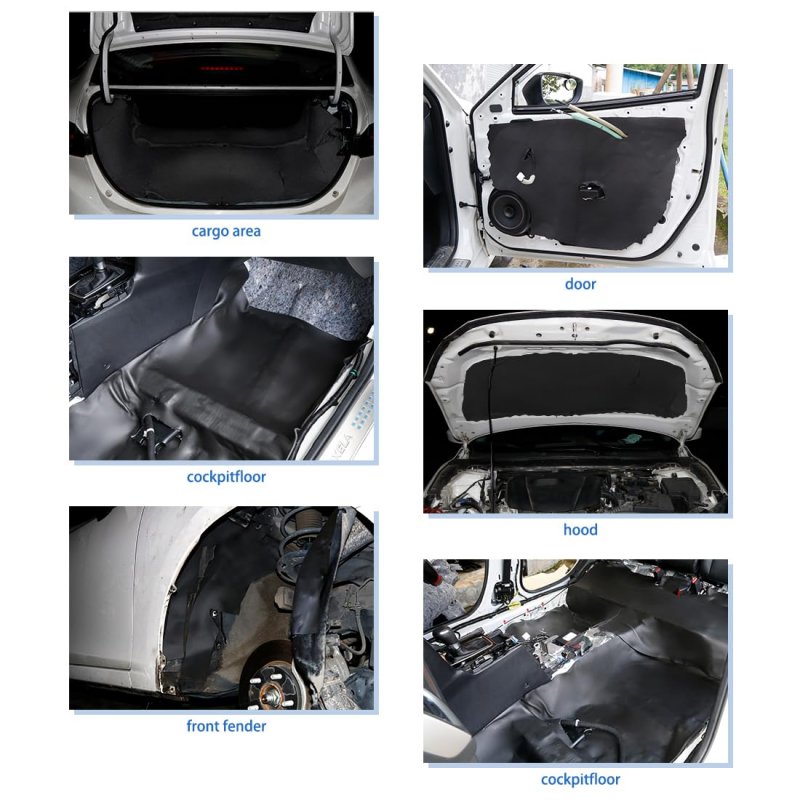 197mil 5mm 10 76sqft Car Floor Tailgate Sound Insulation Deadener Mat 79 X 20