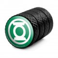 Green Lantern White Logo Tire Rim Wheel Aluminum Valve Stem Caps