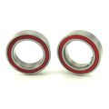 10x15x4mm Precision Hybrid Ceramic Ball Bearings Red Rubber Seals 2 