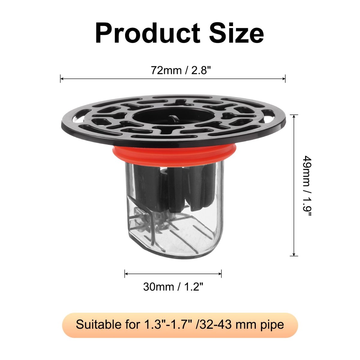 2 Pack Odor Proof Floor Drain Abs Shower Backflow Preventer And Anti Clogging Single Way Valve For Kitchen Bathroom Laundry