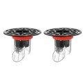 2pcs Odor Proof Floor Drain Abs Shower Backflow Preventer Anti-clogging Single Way Valve Sewer Sealing Ring For Kitchen 