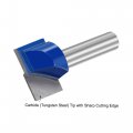 Uxcell 22mm Dia 8mm Shank Bottom Cleaning Router Bit 2 Flutes Carbide Tipped Cutter Uncoated For Woodworking